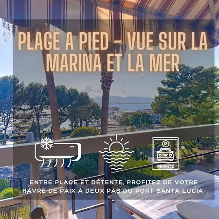Capraphéa T2 With Seaview,balcony,parking,ac.