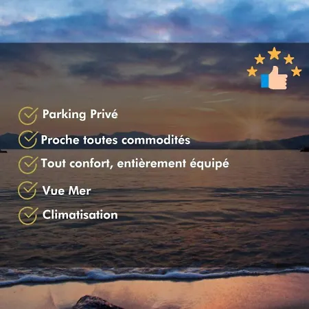 Capraphea T2 With Seaview,balcony,parking,ac,wifi. Lägenhet *